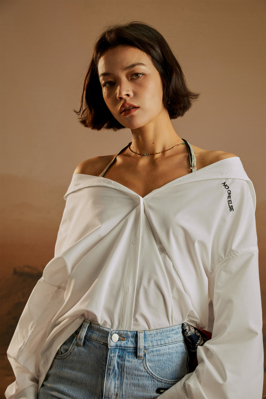 CHUU 2Ways Off-Shoulder Shirt