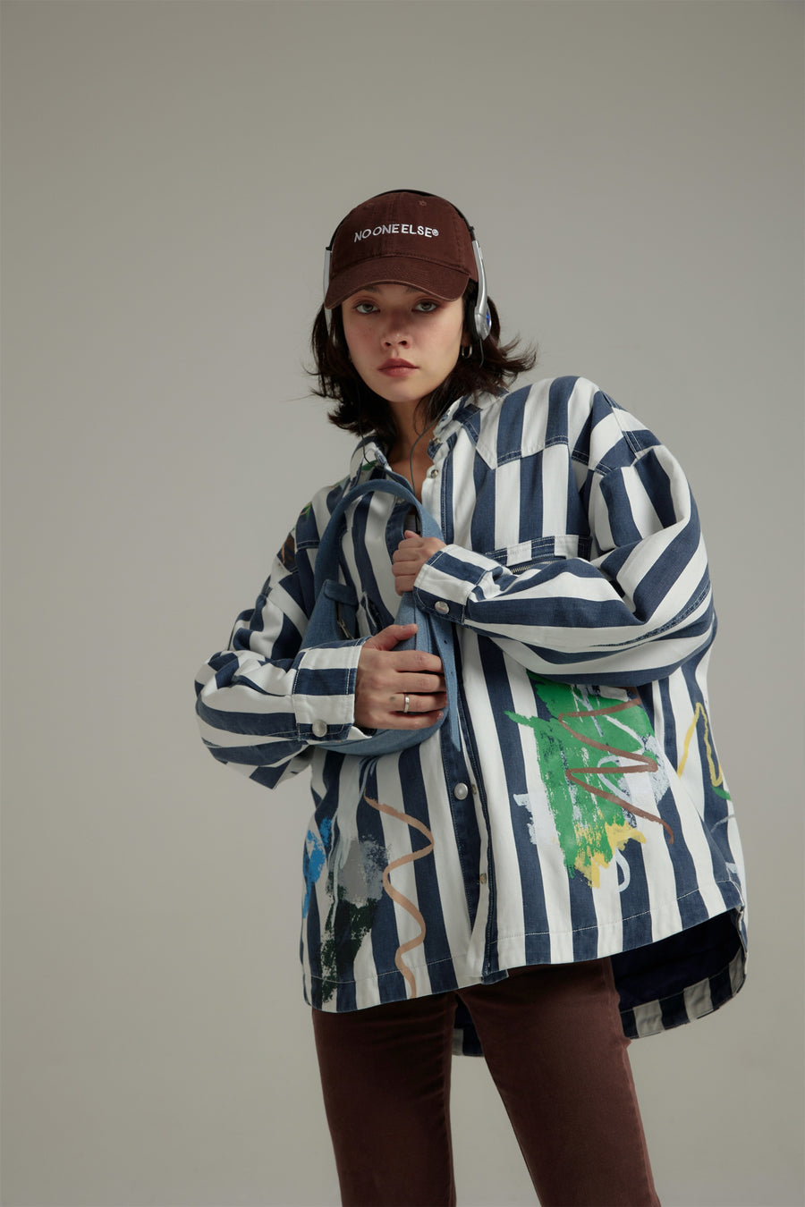 CHUU Striped Loose-Fit Shirt