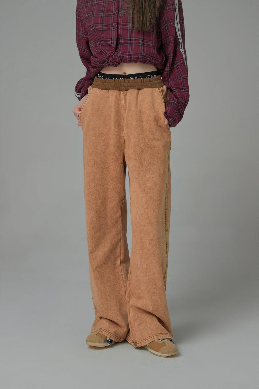 CHUU Vintage Wash Wide Jogger Pants