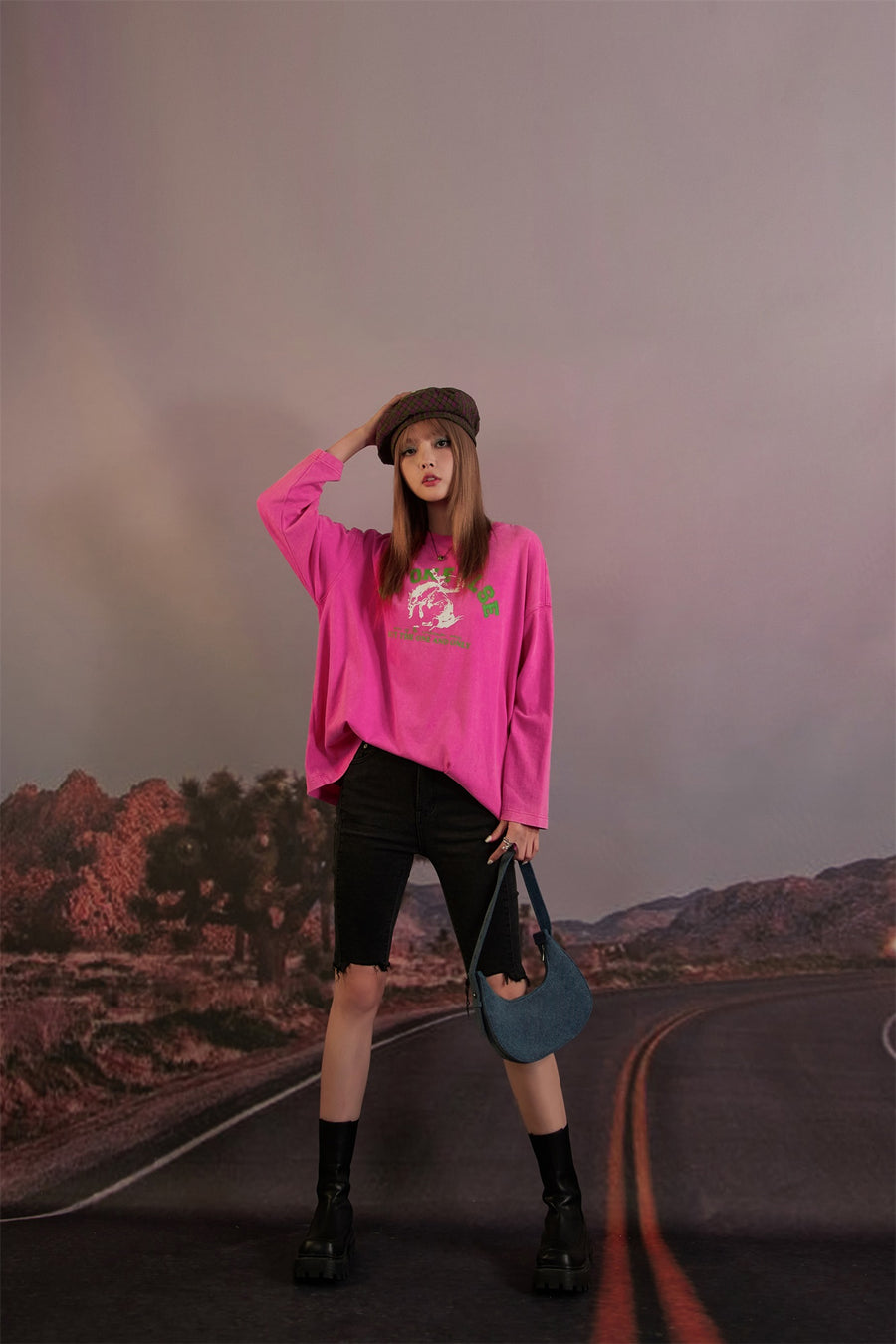 CHUU Back Cutout Oversized Long-Sleeves Top