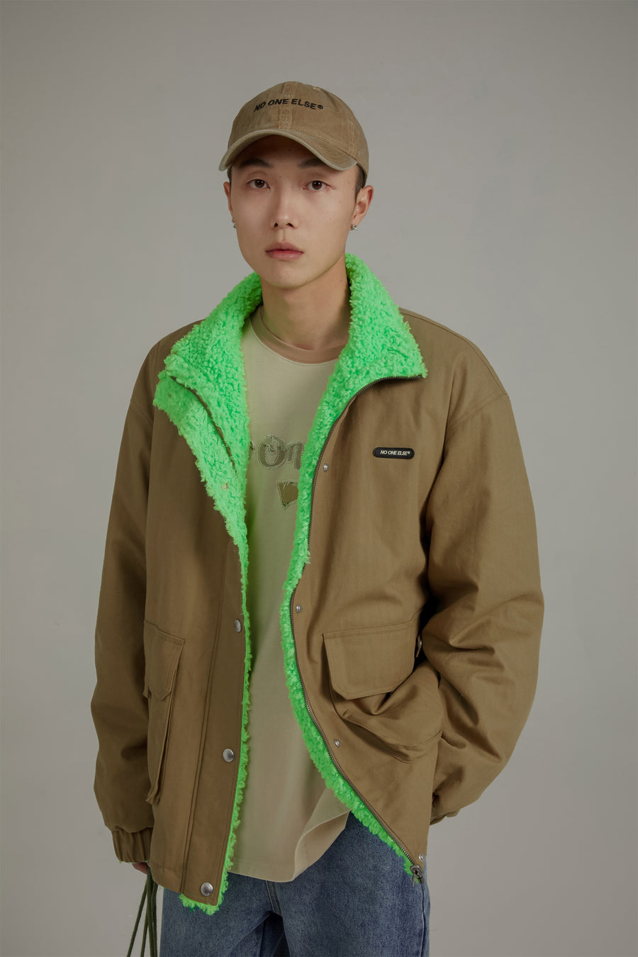 CHUU Reversible Fleece Zip-Up Jacket