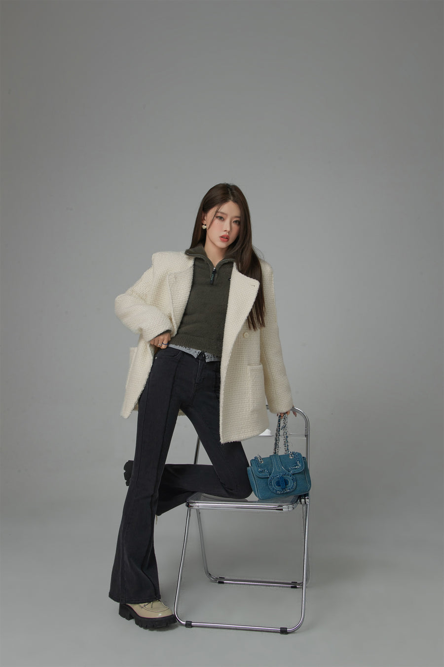 CHUU I Bloom And Grow Tweed Wool Jacket