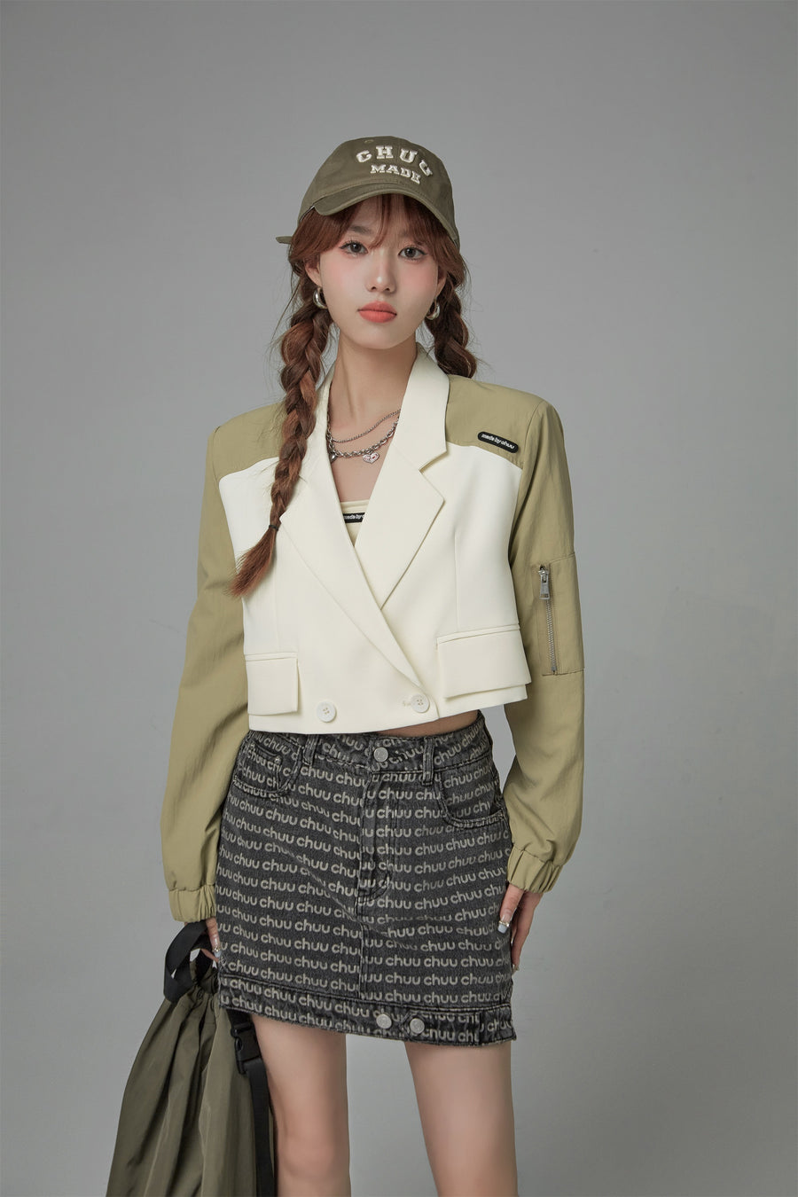 CHUU Chuu Too Cool Crop Outer Jacket