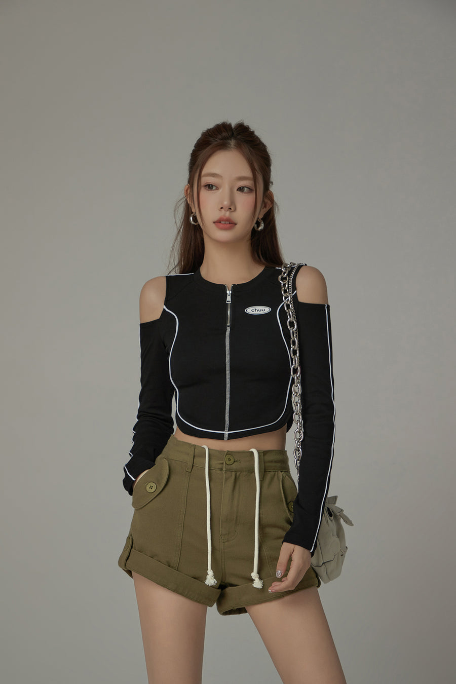 CHUU String Roll-Up Shorts