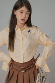 Drivers License Colored Cropped Shirt