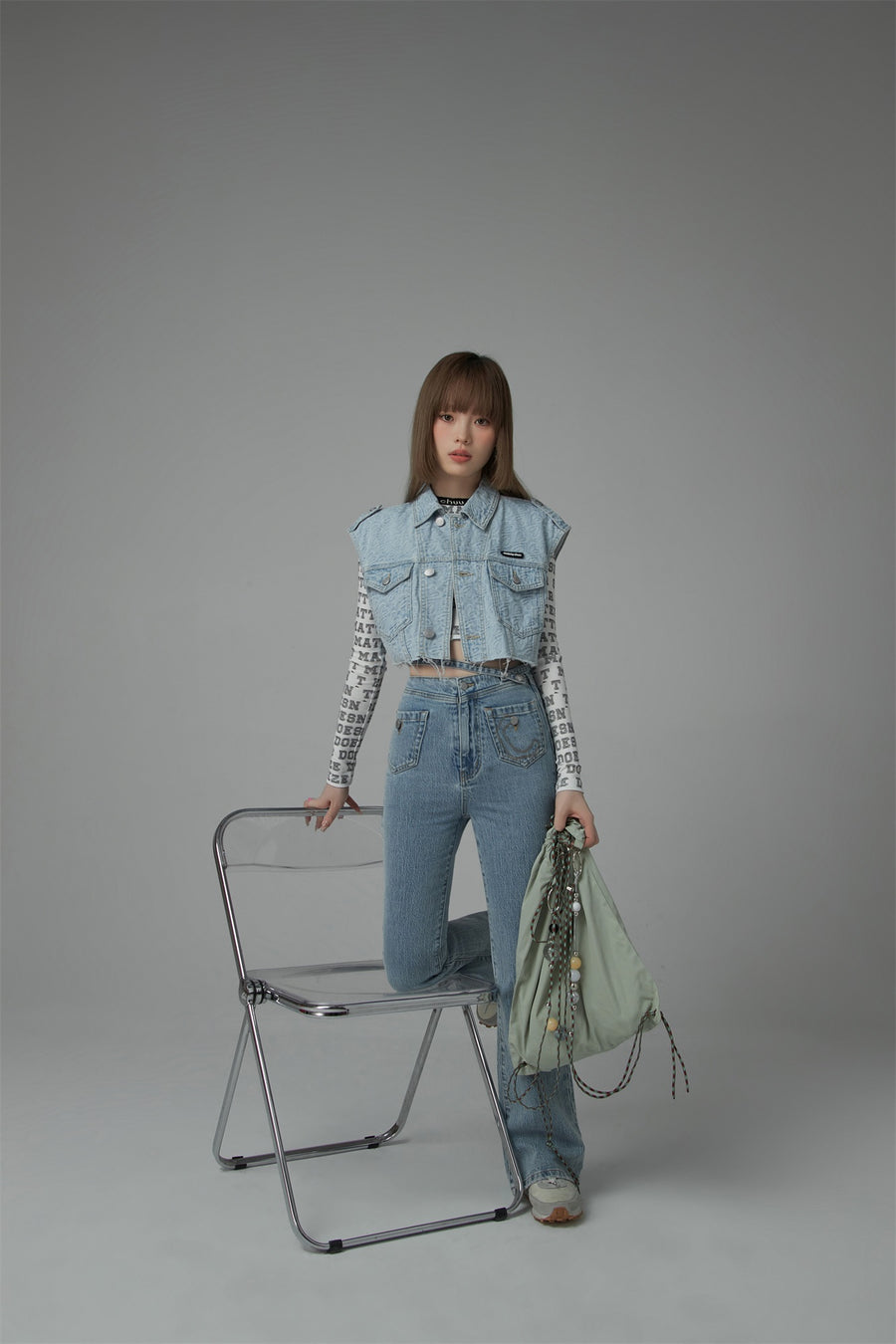 CHUU Loose Fit Denim Vest