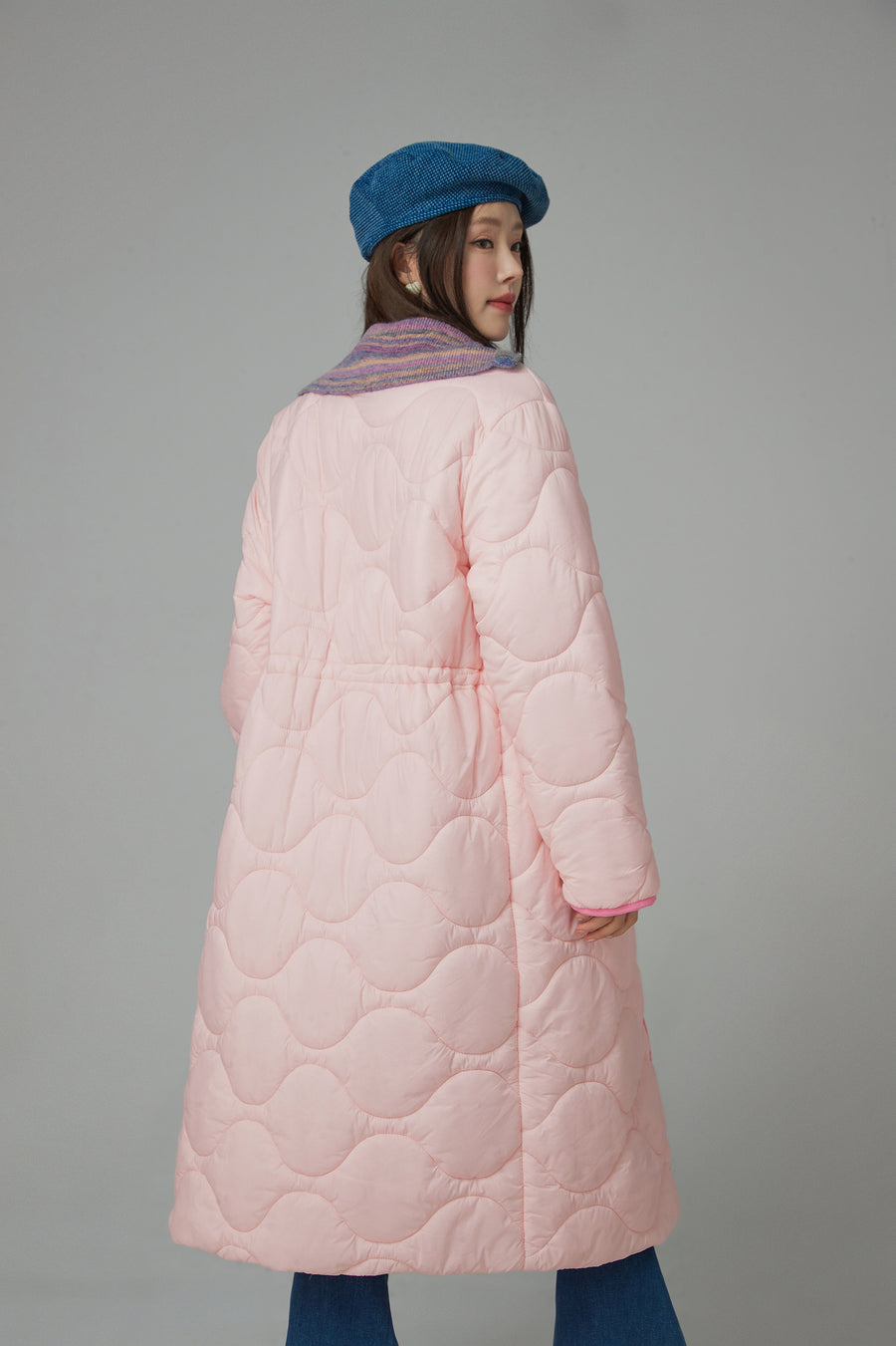 CHUU Cute Quilted Long Coat