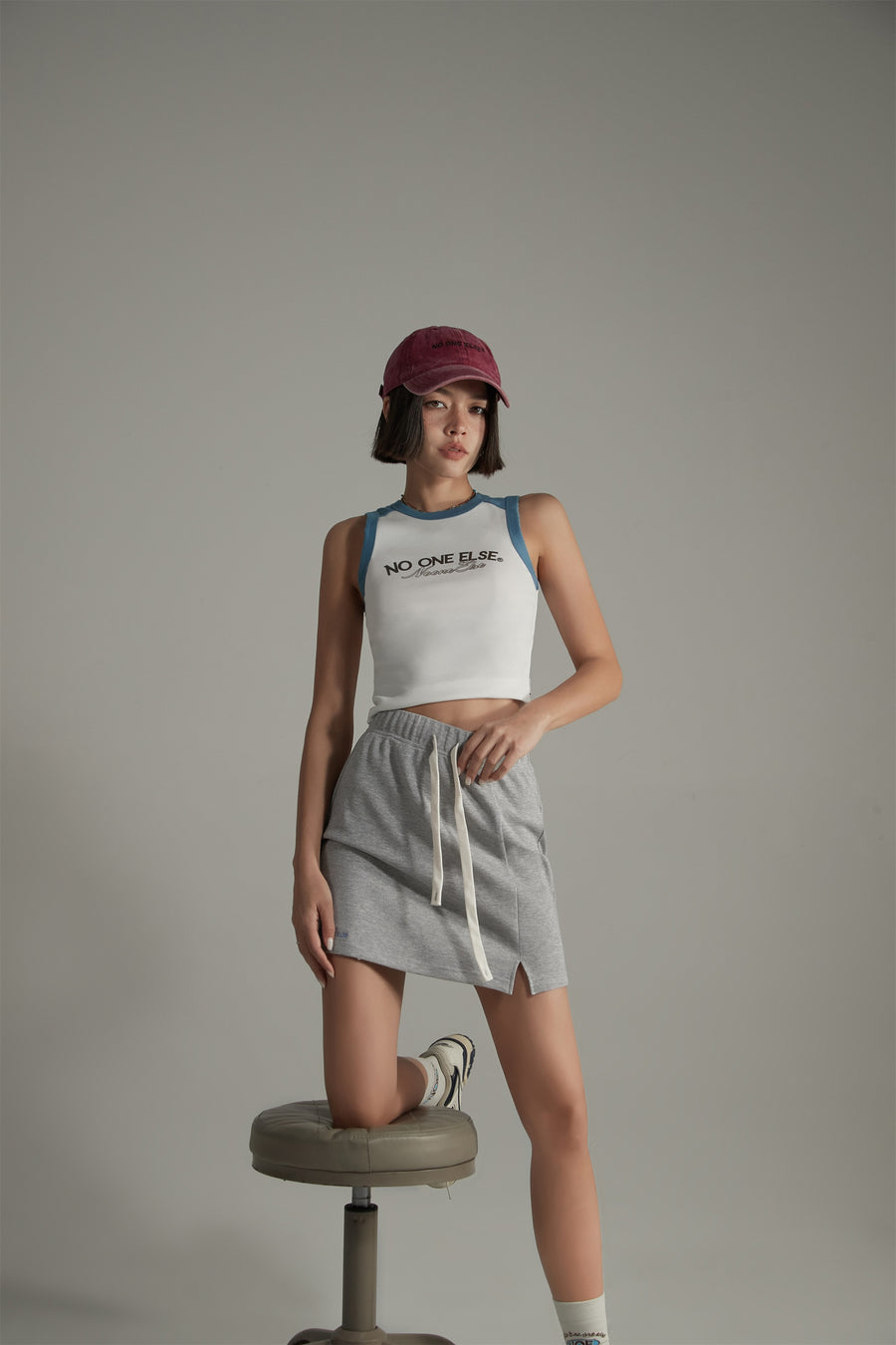 CHUU Waist Band Jogger Mini Skirt