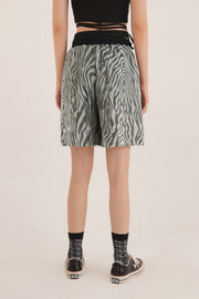 Zebra Print Wide Shorts