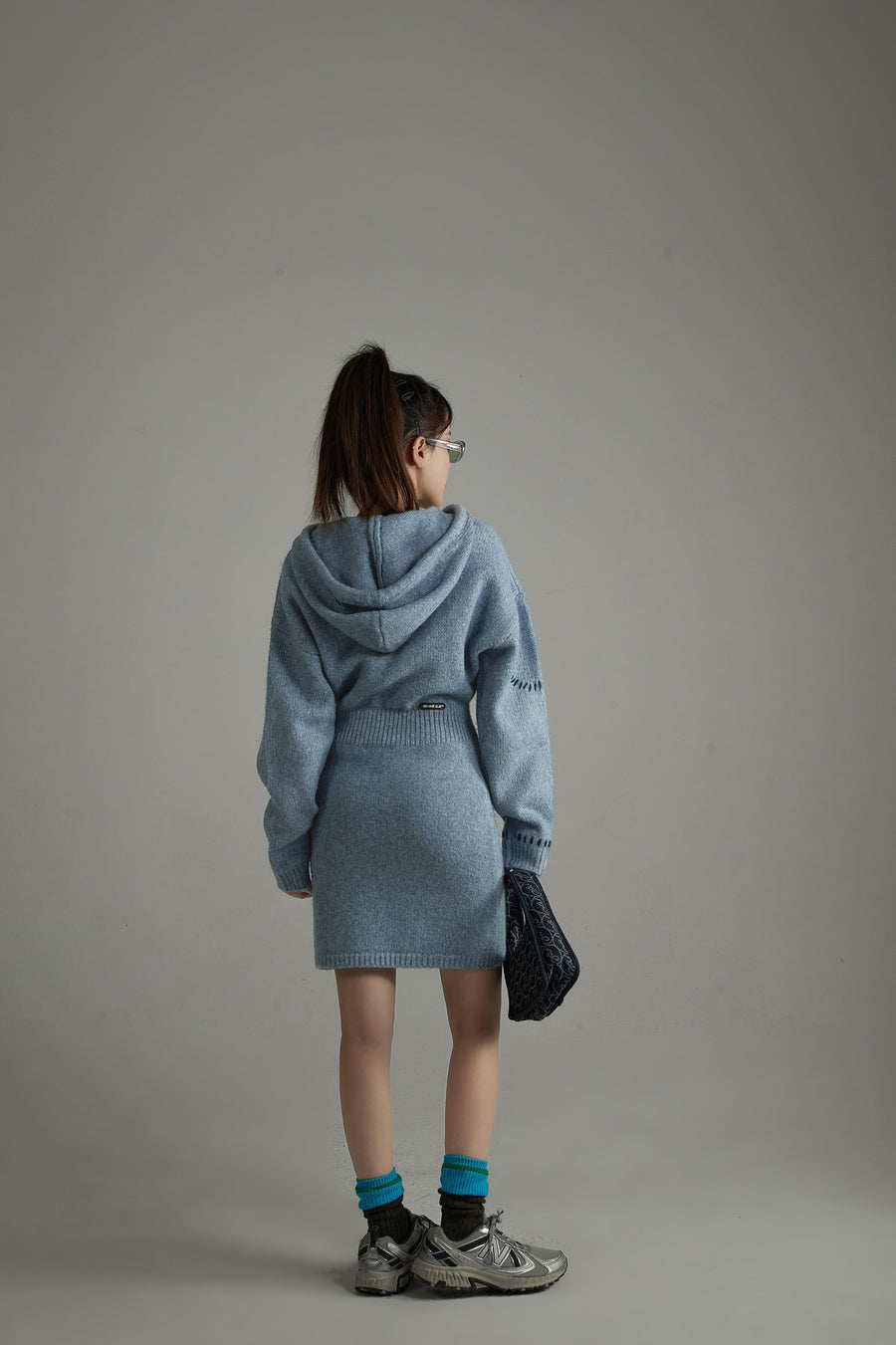 CHUU Cozy Hooded Knit Dress