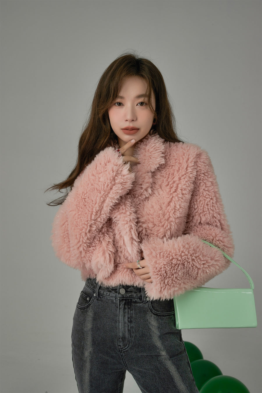 CHUU Soft Girl Life Collar Fleece Jacket