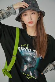 Disco Time See-Through Sleeves T-Shirt