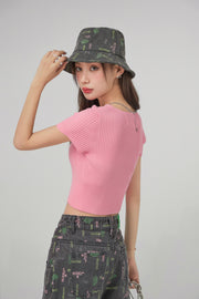 Colorful Chuu Denim Bucket Hat