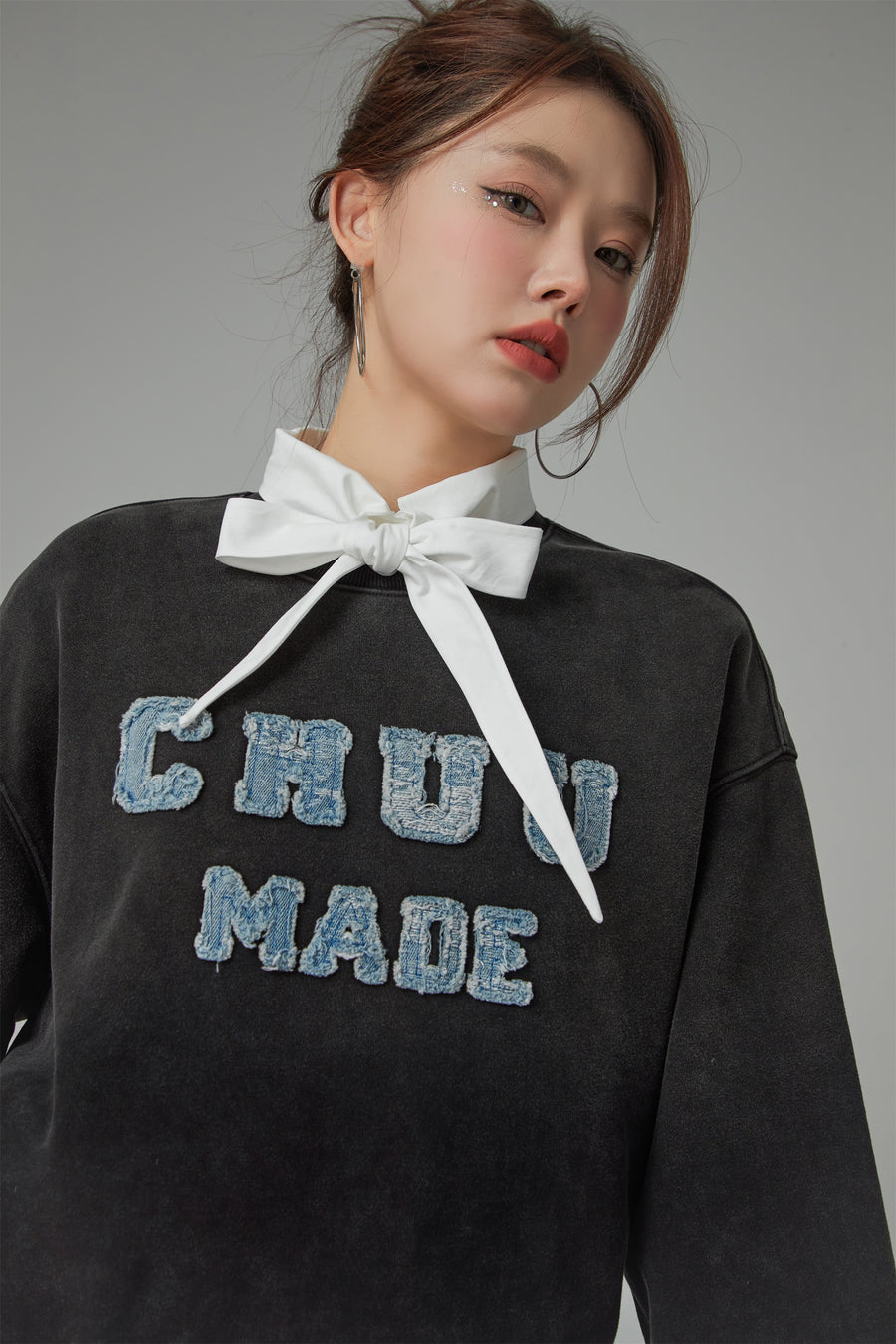 CHUU Chuu Made Washed Loose Fit Sweatshirt