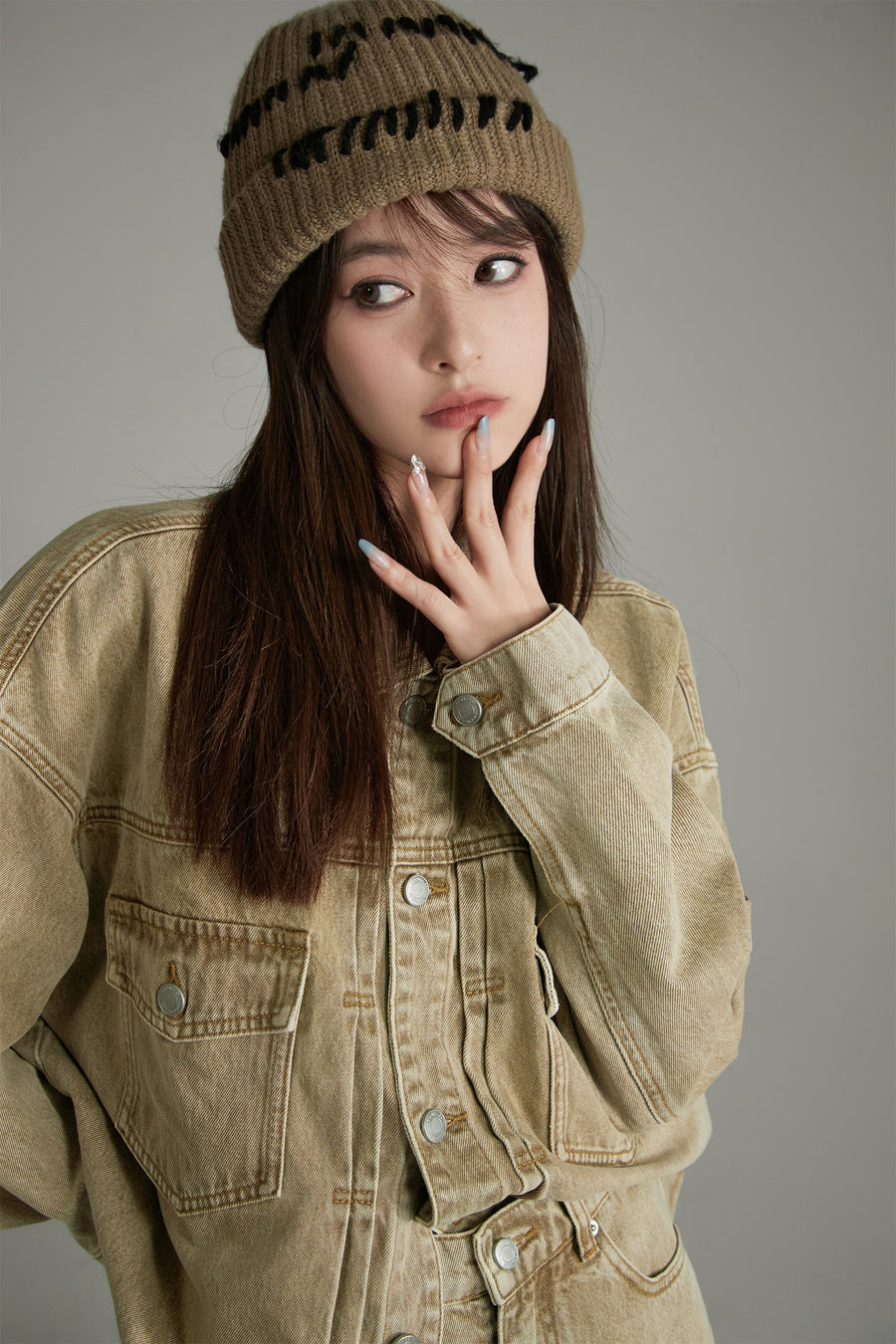 CHUU Simple Denim Outer Jacket