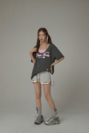 Chuu Babe U-Neck Loose-Fit T-Shirt