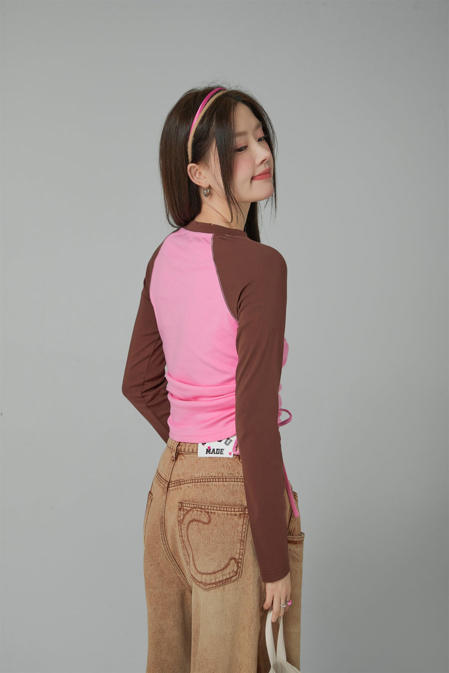 CHUU Dessert Colored Raglan String T-Shirt