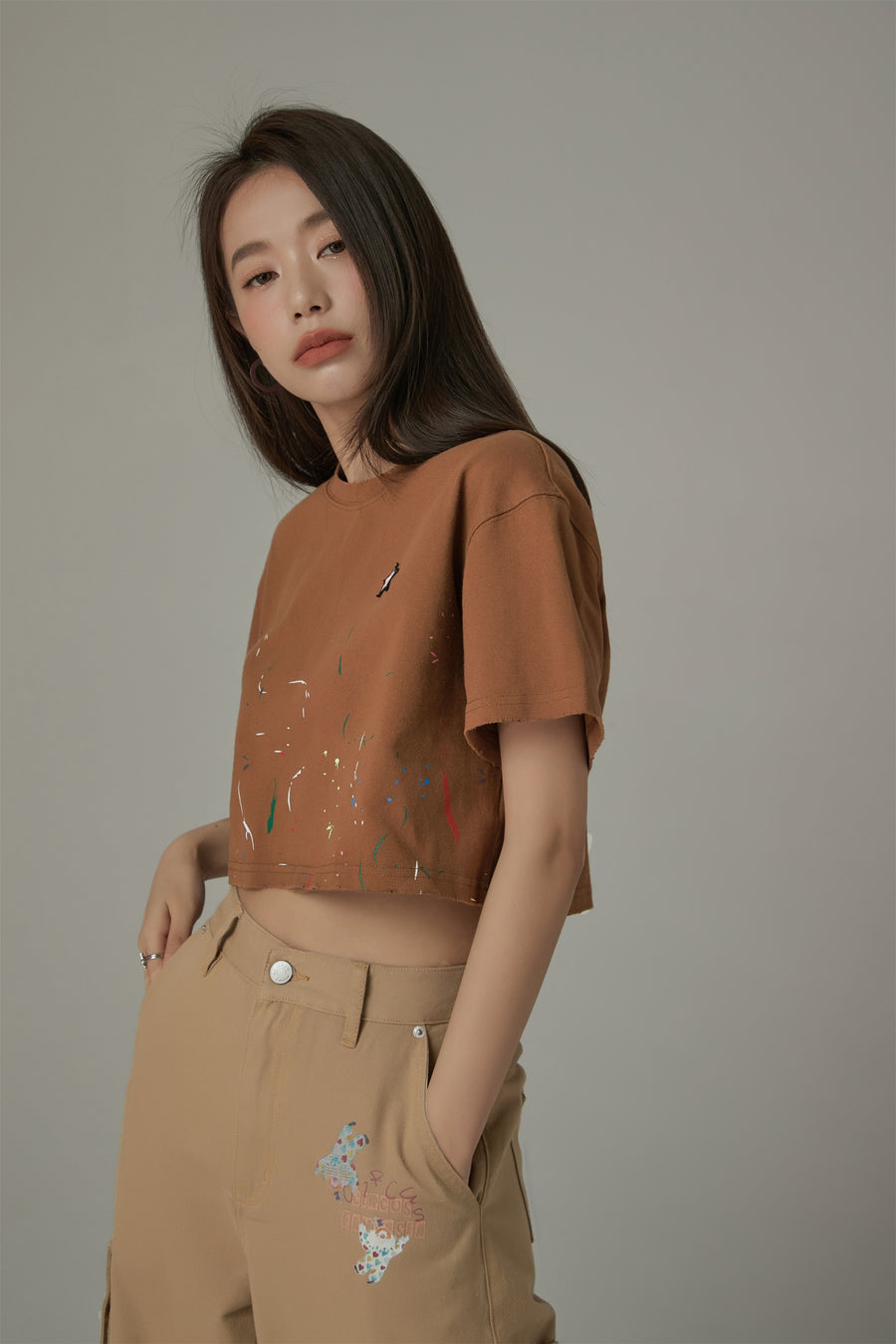 CHUU Cropped Loose Fit T-Shirt