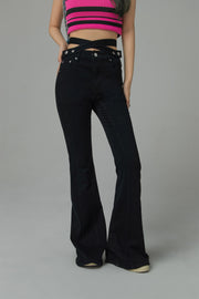 Just A Lullaby Fashion High-Waist Bootcut Jeans