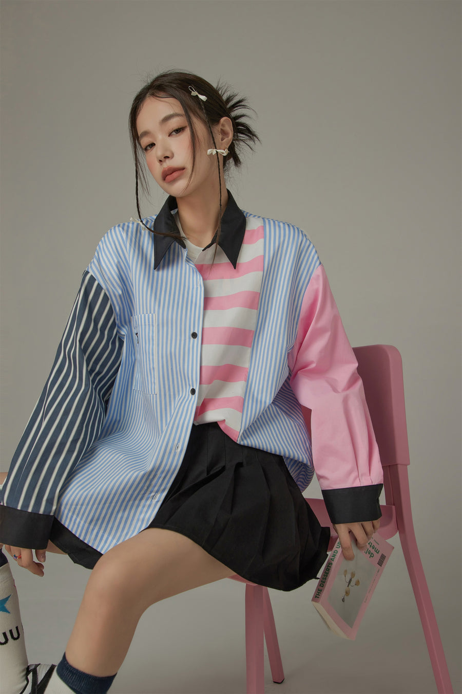 CHUU Contrast Lined Shirt