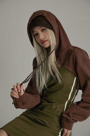 Front Keyhole Hooded Dress