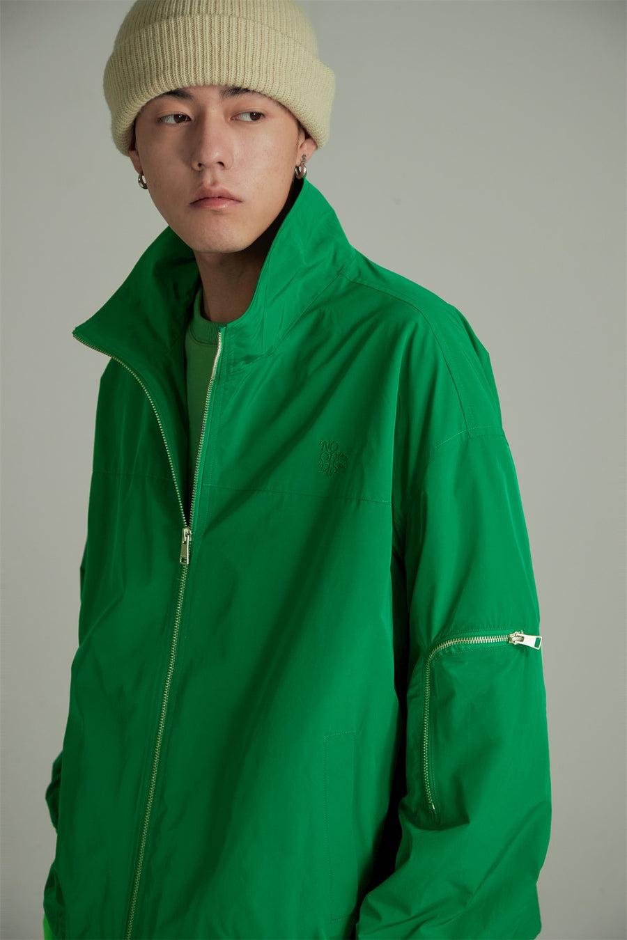 CHUU Simple Zip-Up Track Jacket