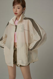 Color Matching Loose Fit Field Jacket