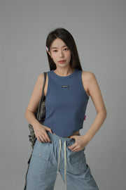 Color Slim Sleeveless Crop Top