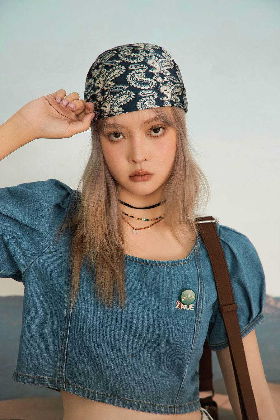 CHUU Conception Of Details Denim Blouse