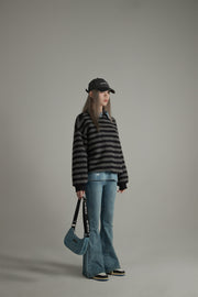 Striped Loose-Fit Sweatshirt