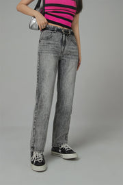 Vintage Wash Straight Jeans