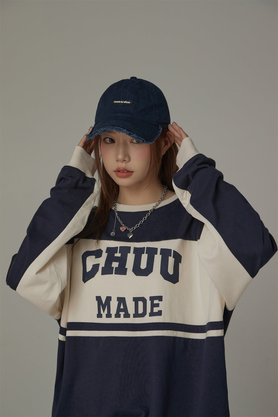 CHUU Chuu Made Color Matching Loose Fit T-Shirt