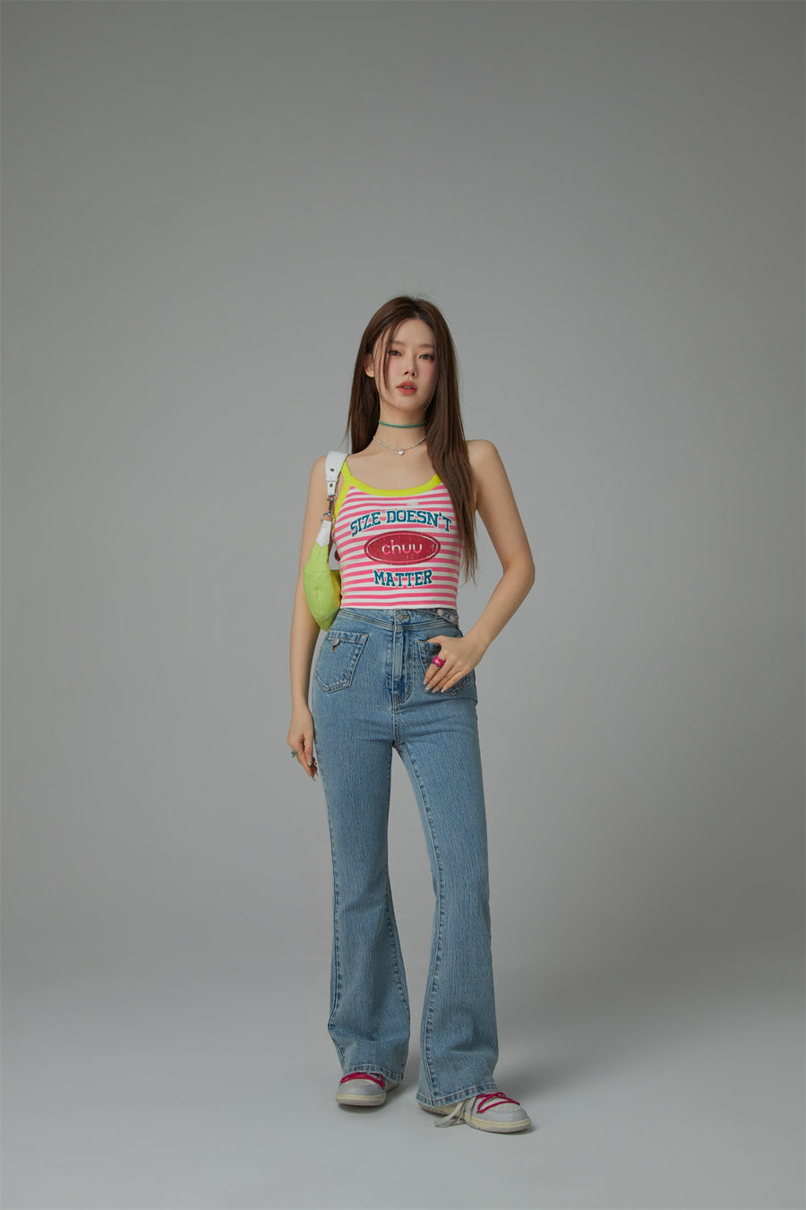 CHUU Striped Sleeveless Crop Top