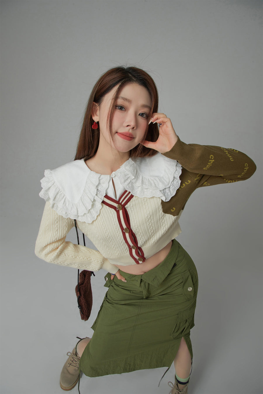 CHUU Colored V-Neck Knit Cardigan