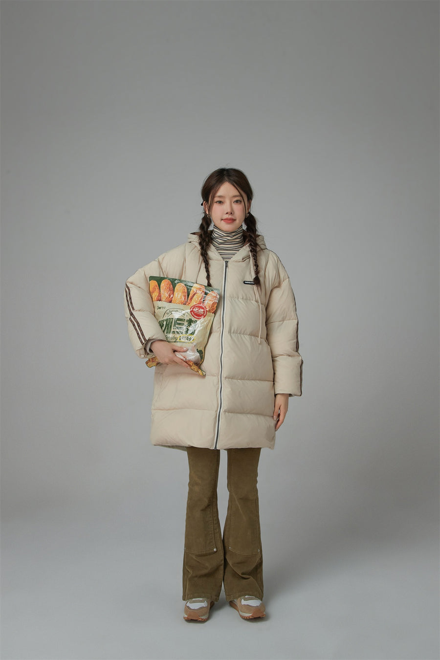 CHUU Duck Down Hooded Padded Coat