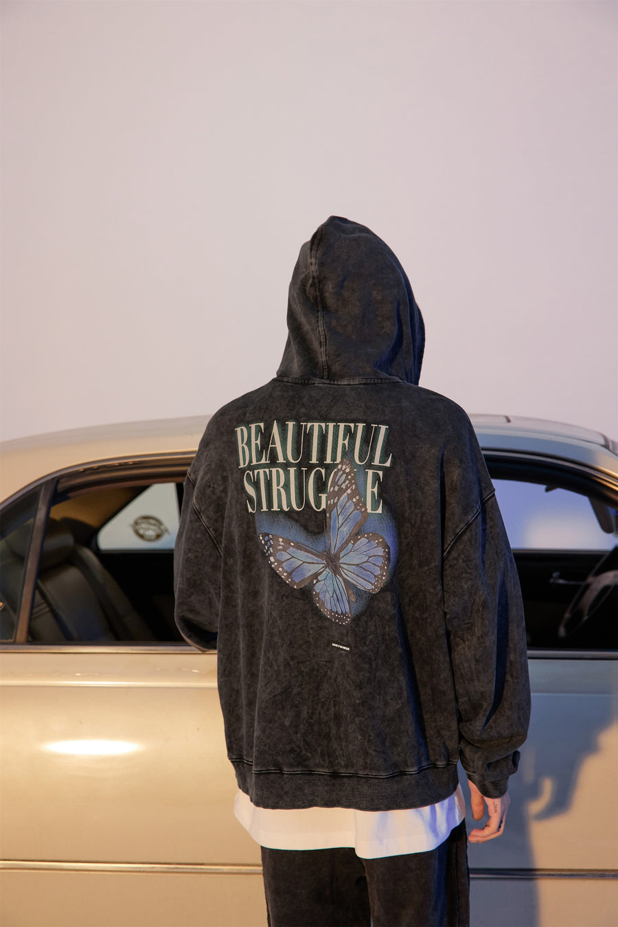 CHUU Beautiful Struggle Knitted Fashion Hoodie