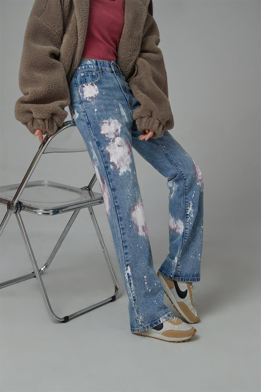 CHUU I Am So Much Stronger High-Waist Denim Jeans