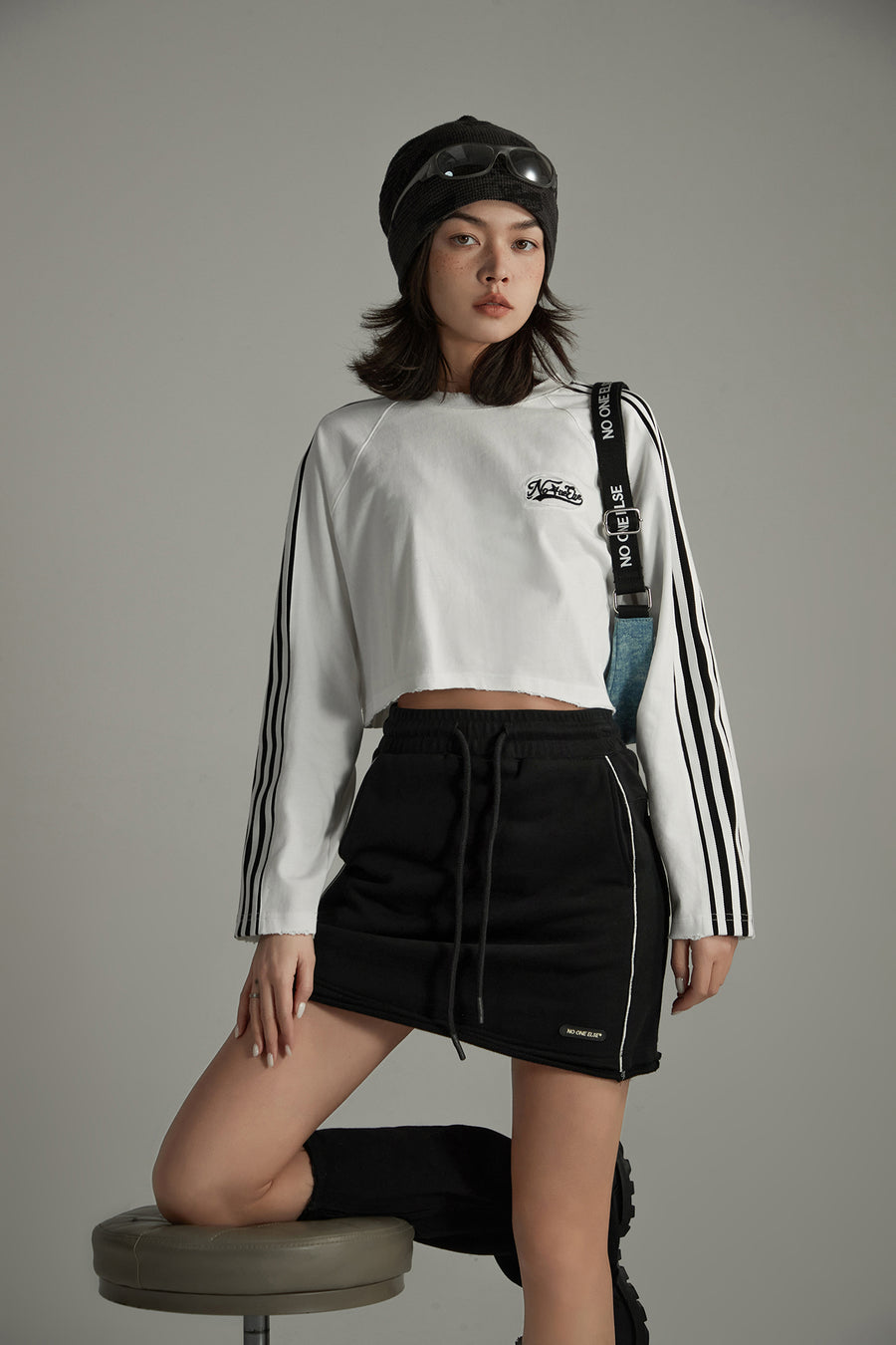 CHUU String Mini Skirt