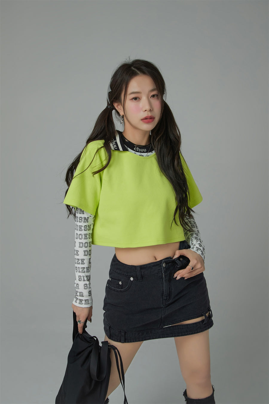 CHUU Chuu Lapel Loose Fit T-Shirt