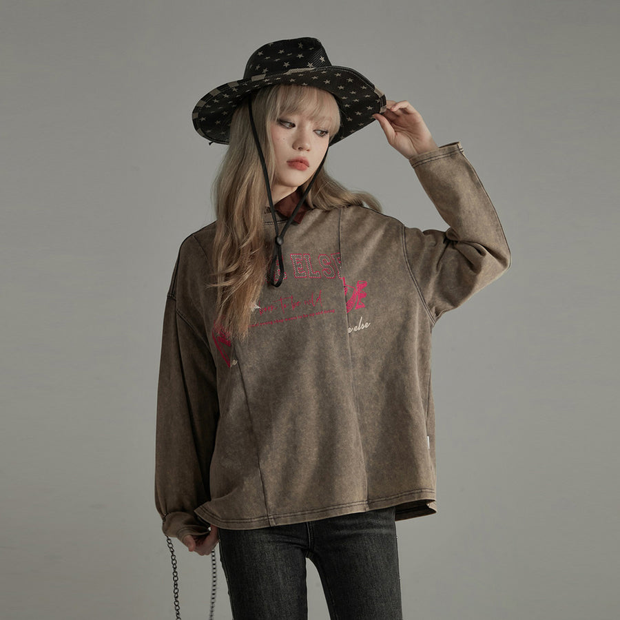 CHUU Vintage Printed Loose Fit T-Shirt