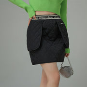 Way Too Good Quilted Mini Skirt