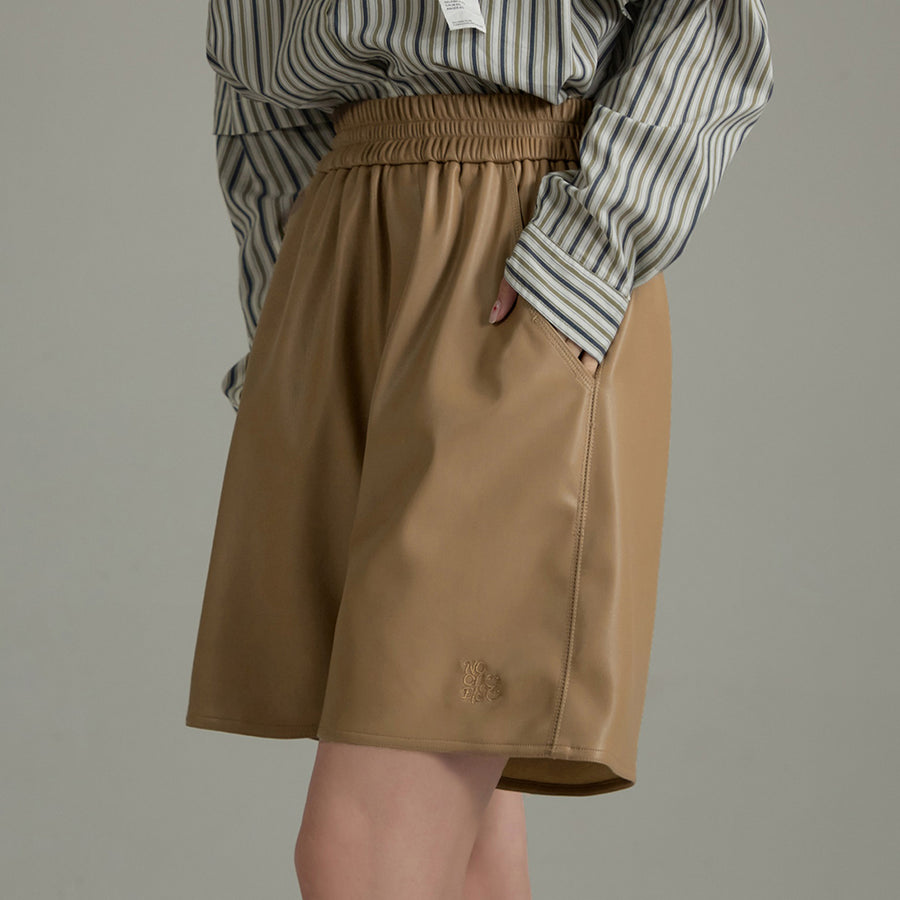 CHUU Leather Casual Shorts