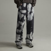 Paint Camo Straight Denim Pants