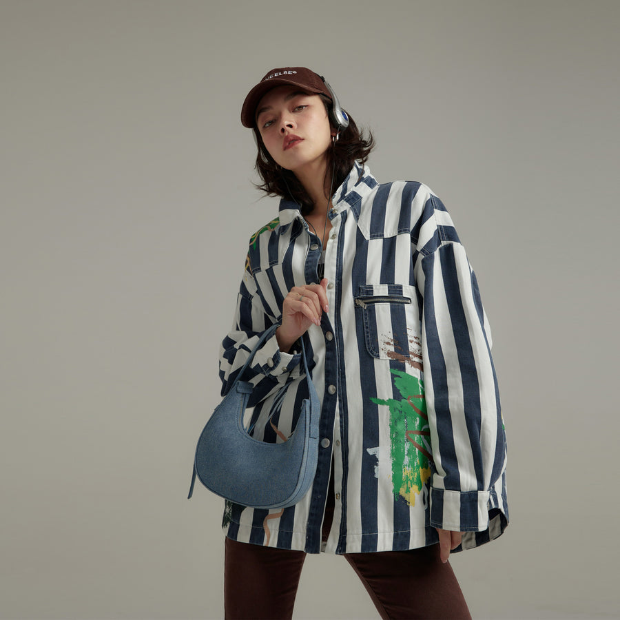 CHUU Striped Loose-Fit Shirt