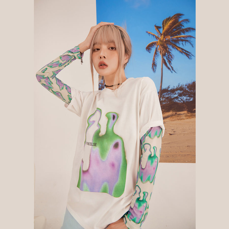 CHUU Outerspace Logo Simple T-Shirt
