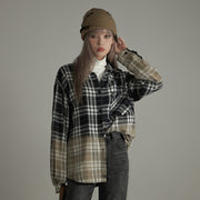 Gradient Check Loose Fit Shirt