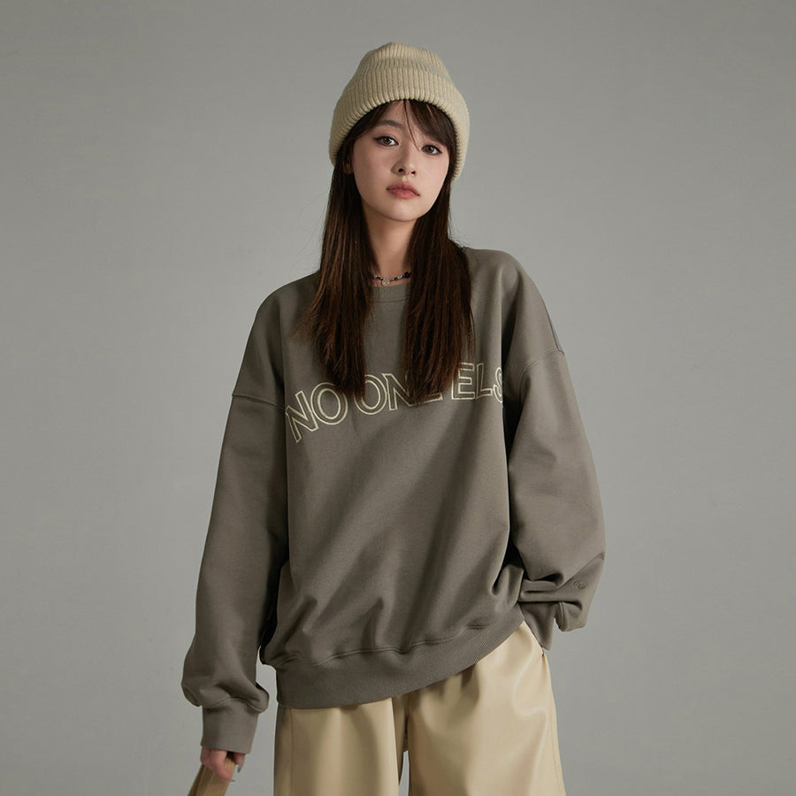 CHUU Noe Logo Printed Loose Fit Hoodie