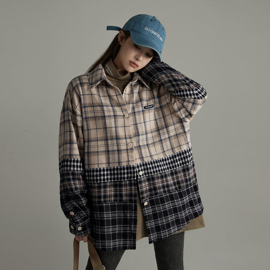 CHUU Flannel Check Oversized Shirt