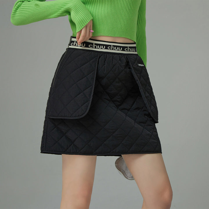 Way Too Good Quilted Mini Skirt