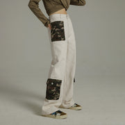 Camouflage Pocket Straight Casual Pants